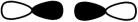  Which of the following represents a  \pi  * antibonding molecular orbital? A)    B)     C)    D)    E)    
