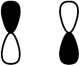  Which of the following represents a  \pi  * antibonding molecular orbital? A)    B)     C)    D)    E)    