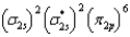 What is the valence electron molecular orbital electron configuration of N<sub>2</sub>? A)    B)    C)    D)    E)   