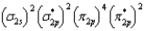What is the valence electron molecular orbital electron configuration of N<sub>2</sub>? A)    B)    C)    D)    E)   