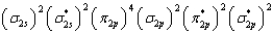 What is the valence electron molecular orbital electron configuration of F<sub>2</sub>? A)    B)    C)    D)    E)   