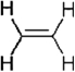  Describe the valence bond picture of bonding in ethylene, which is shown below. Identify the number of valence electrons, the number of  \pi  bonds, the number of   \sigma  bonds, and the hybridization of the carbon atomic orbitals.   