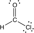 In the following molecule, identify a) the strongest bond in the molecule and b) the longest bond in the molecule.  