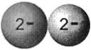 The diagram below shows three ion pairs: (a) a doubly charged anion and cation, (b) a singly charged anion and cation, and (c) two doubly charged anions. (I) Label each pair to identify the electrostatic interaction as attractive or as repulsive. (II) Which pair has the largest electrostatic interaction energy that is positive? (III) Which pair has the largest electrostatic interaction energy that is negative? (IV) Which pair has the smallest electrostatic interaction energy?       (a) (b) (c)
