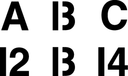 In the accompanying figure, the 13s in the top and bottom rows are identical, but the one on top is perceived as a letter while the one on the bottom is perceived as a number. Why might this difference in perception occur?   A)  because of top-down processing effects B)  because we try to impose organization on top-down processes C)  because feature detection is a data-driven process D)  because we try to maintain a sense of constancy in perception