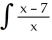 Find: dx Enter terms in the same order in which they appear in the integral.