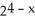 Solve for x: ∙ = 64. Enter your answer exactly as x = a (with a an integer).