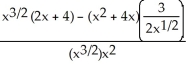 <strong>Differentiate y = + 4x( )</strong> A) 2x + 10 B) C) ( + 4x) + ( )(2x + 4) D) 6x( ) + 4
