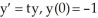 <strong>Solve the differential equation with the given initial condition. </strong> A) y = B) y = - C) y = D) y = -1 +