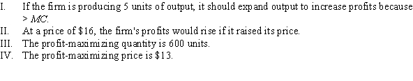Use the following to answer question: Figure 9.4   -(Figure 9.4)  Which of the following statements is (are)  TRUE?   A)  I and III B)  IV C)  II D)  III