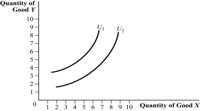 Use the following to answer question: Figure 4.6   -(Figure 4.6)  What type of good is good X? A)  perfect substitute B)  perfect complement C)  bad D)  neutral good