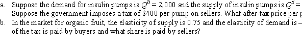 Answer the following questions regarding taxes.  