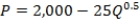 Suppose that the inverse demand curve for a new laptop computer can be expressed as   , where price is in dollars and quantity is in number of laptops. a. What is the price elasticity of demand at a quantity of 625? b. Is the demand for these laptops elastic or inelastic?