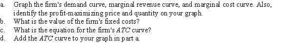 A monopolistically competitive firm faces the inverse demand curve P = 100 - Q, and its marginal cost is constant at $20. The firm is in long-run equilibrium.