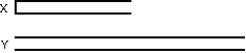 Organ pipe Y (open at both ends)  is twice as long as organ pipe X (open at one end)  as shown. The ratio of their fundamental frequencies f<sub>X:</sub>:f<sub>Y</sub> is:   A)  1:1 B)  1:2 C)  2:1 D)  1:4 E)  4:1