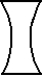<strong>A hollow lens is made of thin glass as shown. It can be filled with air, water (n = 1.3) or CS<sub>2</sub> (carbon disulfide, n = 1.6). A beam of parallel light entering the lens will diverge if the lens is filled with:  </strong> A) air and immersed in air B) air and immersed in water C) water and immersed in CS<sub>2</sub> D) CS<sub>2</sub> and immersed in water E) CS<sub>2</sub> and immersed in CS<sub>2</sub> <div style=padding-top: 35px> 