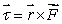 The torque exerted on an object can be written as   . Here,   : A)  is the radius of the object. B)  is a vector pointing from the axis of rotation to the point where the force is applied. C)  is always perpendicular to   . D)  is a vector pointing from the point where the force is applied to the axis of rotation. E)  points along the axis of rotation.