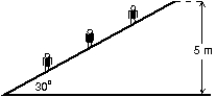 An escalator is used to move 20 people (60 kg each)  per minute from the first floor of a department store to the second floor, 5 m above. The power required is approximately:   A)  100 W B)  200 W C)  1000 W D)  2000 W E)  60,000 W
