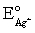 Calculate E for the titration of 50.00 mL of 0.100 M Ag<sup>+</sup> when 50.00 mL of 0.150 M Cl<sup>−</sup> is added.Silver wire is the indicator electrode and the saturated Ag-AgCl electrode is the reference electrode.E = 0.197 V for the saturated Ag-AgCl electrode,   = 0.7993 V and K<sub>sp</sub> = 1.8 × 10<sup>−</sup><sup>8</sup> for AgCl.