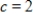 <strong>Use the graph of and the given c-value to find . </strong> A) -6 B) 0 C) 2 D) 6 E) does not exist