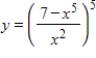 Find the derivative of the given function. Simplify and express the answer using positive exponents only. ​   ​ A)    B)    C)    D)    E)   