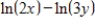 Use the properties of logarithms to write the expression as a single logarithm. ​   ​ A)    ​ B)    C)    D)    ​ E)   