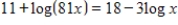 Solve the logarithmic equation   . Round your answer to three decimal places. ​ A)    B)    C)    D)    E)   
