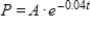 <strong>The purchasing power P (in dollars) of an annual amount of A dollars after t years of 4% inflation decays according to . How long will it be before a pension of $60,000 per year has a purchasing power of $30,000? Round your answer to one decimal place. </strong> A) 1.0 year B) 9.7 years C) 15.8 years D) 35.7 years E) 17.3 years
