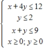 Solve the following linear programming problem. ​ Maximize   subject to ​   ​ A)  36 B)  9 C)  2 D)  15 E)  12