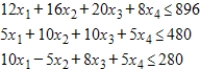 Use the simplex method to maximize the given function. Assume all variables are nonnegative. ​ Maximize   subject to ​   ​ A)  maximum: 1,496 at   B)  maximum: 985 at   C)  maximum: 1,888 at   D)  maximum: 2,435 at   E)  maximum: 2,045 at  