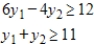 Write the dual maximization problem. ​ Minimize   subject to ​   ​ A)  ​Maximize   subject to   ​ B)  ​Minimize   subject to   ​ C)  ​Minimize   subject to   ​ D)  ​Maximize   subject to   ​ E)  ​Maximize   subject to  