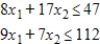 A primal maximization problem is given. Form the dual minimization problem. ​ Maximize   subject to ​   ​ A)  ​Minimize   subject   ​ B)  ​Minimize   subject   ​ C)  ​Minimize   subject   ​ D)  ​Minimize   subject   ​ E)  ​Minimize   subject  