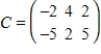 What is the order of matrices A, B, C, D, E? ​ ​   ,   ,   ,   ,   ​ A)  Matrix A is 2×2, matrix B is 3×2, matrix C is 2×3, matrix D is 3×3, matrix E is 5×2. B)  Matrix A is 3×1, matrix B is 3×3, matrix C is 2×5, matrix D is 12×11, matrix E is 3×7. C)  Matrix A is 2×2, matrix B is 2×3, matrix C is 3×2, matrix D is 3×3, matrix E is 2×5. D)  Matrix A is 2×2, matrix B is 3×3, matrix C is 3×3, matrix D is 3×3, matrix E is 5×5. E)  Matrix A is 1×2, matrix B is 3×2, matrix C is 2×3, matrix D is 12×3, matrix E is 3×2.