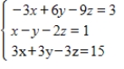 Use row operations on the augmented matrix to solve the given system of linear equations. ​   ​ A)    ,   ,   B)    ,   ,   C)    ,   ,   D)    ,   ,   E)    ,   ,  
