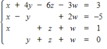 Use row operations on the augmented matrix to solve the given system of linear equations. ​   ​ ​ A)    ,   ,   ,   B)    ,   ,   ,   C)  ​   ,   ,   ,   D)    ,   ,   ,   E)    ,   ,   ,  