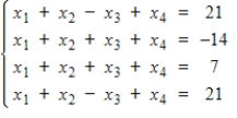 Use technology to solve the system of equations, if a solution exists.   A)    ,   ,   ,   B)    ,   ,   ,   C)    ,   ,   ,   D)    ,   ,   ,   E)  no solution