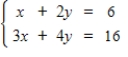 Use inverse matrices to solve the system of linear equations. ​   ​ A)    B)    C)    D)    E)   