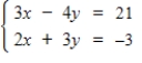 Use inverse matrices to solve the system of linear equations. ​ ​   ​ A)    B)    C)    D)    E)   