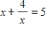 Multiply both sides of the equation   by the LCD, and then solve the resulting quadratic equation. ​ A)    B)    C)    D)    E)   