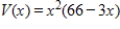 If a box with a square cross section is to be sent by a delivery service, there are restrictions on its size such that its volume is given by the function   , where x is the length of each side of the cross section (in inches) . What restrictions must be placed on x (the domain)  so that the volume makes physical sense? ​ A)  0 < x < 66 B)  -66 < x < 0 C)  0 < x < 22 D)  0 < x < 3 E)  -3 < x < 3
