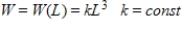 For many species of fish, the weight W is a function of the length L that can be expressed by ​   ​ Suppose that for a particular species k = 0.03 and that for this species the length (in centimeters)  is a function of the number of years t the fish has been alive, and that this function is given by ​ ​   ​ Find   in order to express W as a function of the age t of the fish. ​ A)    B)  ​   C)    D)    E)   