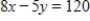 Find the intercepts of the following function. ​   ​ A)  x-intercept: 24 Y-intercept: -15 B)  x-intercept: -15 Y-intercept: 24 C)  x-intercept: -3 Y-intercept: 3 D)  x-intercept: 15 Y-intercept: -24 E)  x-intercept: 8 Y-intercept: -5