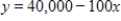 Graph the equation with a graphing utility; use a window that includes the intercepts. Which range shows both the intercepts? ​   ​ A)  x-min = -100 x-max = 300 Y-min = -10,000 y-max = 30,000 B)  x-min = -100 x-max = 300 Y-min = -10,000 y-max = 50,000 C)  x-min = -100 x-max = 500 Y-min = -10,000 y-max = 30,000 D)  x-min = -100 x-max = 500 Y-min = -10,000 y-max = 50,000 E)  ​x-min = 100 x-max = 300 Y-min = 10,000 y-max = 30,000
