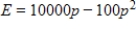 Suppose that the consumer expenditure E (in dollars)  depends on the market price p per unit (in dollars)  according to   . Graph this equation with a graphing utility and the range   Because E represents consumer expenditure, only values of   have meaning. Determine the values of p for which   . ​ ​ A)    B)    C)    D)    E)   