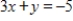 The graphs of the two equations below are shown. The lines representing these equations may be the same, may intersect once, or may be parallel. Decide whether the system of equations in the problem has one solution, no solution, or an infinite number of solutions. ​   and   ​   ​ A)  no solution B)  ​one solution C)  infinite solutions