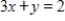 The graphs of the two equations below are shown. The lines representing these equations may be the same, may intersect once, or may be parallel. Decide whether the system of equations in the problem has one solution, no solution, or an infinite number of solutions. ​   and   ​   ​ A)  no solution B)  ​one solution C)  infinite solutions