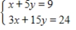Solve the system by elimination, or by any convenient method. ​   ​ A)  ( -21, 3)  B)  ( 2, 22)  C)  ( 1, -21)  D)  ( -21, 2)  E)  There is no solution to the equations.