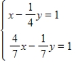 Solve the system by elimination, or by any convenient method. ​   A)    and   B)    and   C)    and   D)    and   E)  There is no solution to the equations.