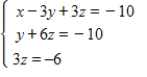 Use the left-to-right elimination method to solve the system. ​ ​   ​ A)  solution:   B)  solution:   C)  solution:   D)  solution:   E)  solution:  