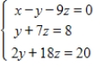 Use the left-to-right elimination method to solve the system. ​   ​ A)    B)    C)    D)    E)   